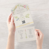 Invitation Tout En Un Eco-Friendly Wildflower Wedding (Déchirure)