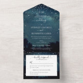 Invitation Tout En Un Écrit dans les étoiles (À l'intérieur)