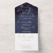 Invitation Tout En Un Écrit Dans Les Étoiles Mariage Spirituel Céleste (À l'intérieur)