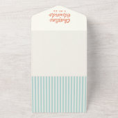 Invitation Tout En Un Écriture manuscrite Pastel Retro Mariage (Dehors)
