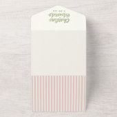 Invitation Tout En Un Écriture manuscrite Pastel Retro Mariage (Dehors)