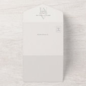 Invitation Tout En Un Éditorial Initial Mariage (Dehors)