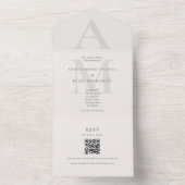 Invitation Tout En Un Éditorial Initial Mariage (À l'intérieur)