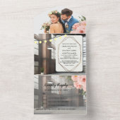 Invitation Tout En Un Élégance industrielle Moderne Mariage chic (À l'intérieur)