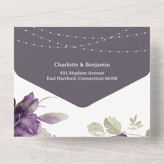 Invitation Tout En Un Élégance rustique Un Mariage viticole unique (Verso)