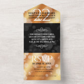 Invitation Tout En Un Élégant 22e anniversaire de mariage en cuivre (À l'intérieur)