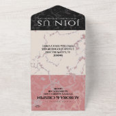 Invitation Tout En Un Élégant 37e anniversaire du Mariage Alabaster (Dehors)