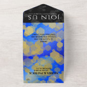 Invitation Tout En Un Élégant 9e anniversaire Mariage Lapis Lazuli (Dehors)