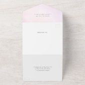 Invitation Tout En Un Elégant Aquarelle douce Fleurs Mariage violet (Dehors)