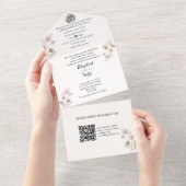 Invitation Tout En Un Elégant arabe & anglais Tout en un mariage Inviter (Déchirure)