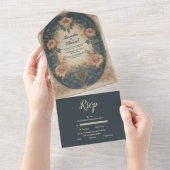 Invitation Tout En Un Elégant Arc Art Nouveau Mariage (Déchirure)