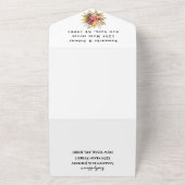 Invitation Tout En Un Élégant automne automne automne fleurs mariage RSV (Dehors)