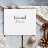 Invitation Tout En Un Elégant Baby shower Aquarelle Pine