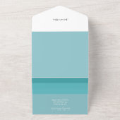 Invitation Tout En Un Elégant bleu Fleurs de champ Aquarelle (Dehors)