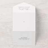 Invitation Tout En Un Élégant Blush Floral & Mariage d'eucalyptus (Dehors)