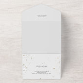 Invitation Tout En Un Élégant brosse en argent avec Joy Script Photo (Dehors)