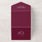 Invitation Tout En Un Elegant Burgundy QR Code Mariage photo (Dehors)