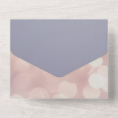 Invitation Tout En Un Élégant chic bokeh lumières classe Mariage All In  (Verso)