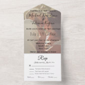 Invitation Tout En Un élégant chic calligraphie mariage photo (À l'intérieur)