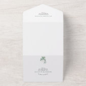 Invitation Tout En Un Elégant Chic Eucalyptus Laver or Mariage de verdur (Dehors)
