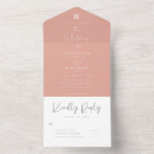Invitation Tout En Un Élégant Chic Moderne Simple Code QR Mariage (À l'intérieur)