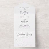 Invitation Tout En Un Élégant chic moderne simple Mariage et RSVP (À l'intérieur)