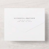 Invitation Tout En Un Élégant chic moderne simple Mariage et RSVP (Verso)