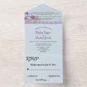 Invitation Tout En Un Élégant Chic Purple Ornate Parties scintillant Mar (À l'intérieur)