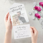 Invitation Tout En Un Élégant choix de repas photo Réception de mariage<br><div class="desc">Élégant elopement ou petit faire-part mariage et réception, le tout dans une invitation à annoncer votre mariage à la famille et aux amis et à les invitation à une réception ou une fête post-mariage. Votre faire-part et invitation personnalisée superposent votre photo de jour de mariage, et "Happily Ever After Party"...</div>