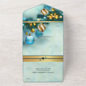 Invitation Tout En Un Elegant Christmas Holidays (Dehors)
