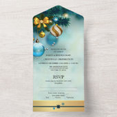 Invitation Tout En Un Elegant Christmas Holidays (À l'intérieur)