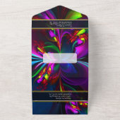 Invitation Tout En Un Elegant Classic Modern Floral Pattern #902 Wedding (Dehors)