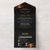 Invitation Tout En Un Elegant Classic Modern Trendy Pattern #903 Wedding (À l'intérieur)