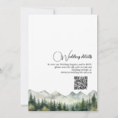 Invitation Tout en Un Élégant Code QR de Calligraphie Mariage (Dos)