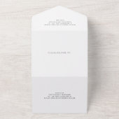 Invitation Tout En Un Élégant code QR noir et blanc Mariage Classique (Dehors)