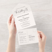 Invitation Tout En Un Élégant et moderne mariage en terre cuite (Déchirure)