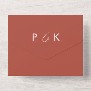 Invitation Tout En Un Élégant et moderne mariage en terre cuite