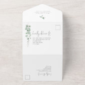 Invitation Tout En Un Elégant Eucalyptus Nous faisons QR Code Mariage (Dehors)