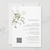Invitation Tout en un Elegant Fleur sauvage d'aquarelle Maria (Dos)