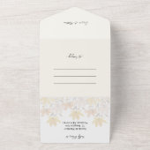 Invitation Tout En Un Élégant Fleur sauvage romantique Terracotta (Dehors)