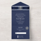 Invitation Tout En Un Élégant Flocon De Neige Bijoux 2 Tout en un (À l'intérieur)