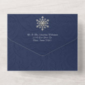 Invitation Tout En Un Élégant Flocon De Neige Bijoux 2 Tout en un (Verso)