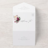 Invitation Tout En Un Elegant Floral Wedding (Dehors)