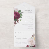 Invitation Tout En Un Elegant Floral Wedding (À l'intérieur)