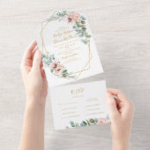 Invitation Tout En Un Élégant flou | Sceller Et Envoyer (Déchirure)