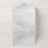 Invitation Tout En Un Elégant Gold Grey Gold Floral Wash Mariage de code (Dehors)