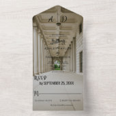 Invitation Tout En Un Elégant hall d'accueil Mariage All In One (À l'intérieur)