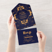 Invitation Tout En Un Élégant Mariage céleste (Déchirure)