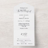 Invitation Tout En Un Élégant Mariage de choix de menu moderne (À l'intérieur)