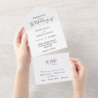 Élégant Mariage de choix de menu moderne